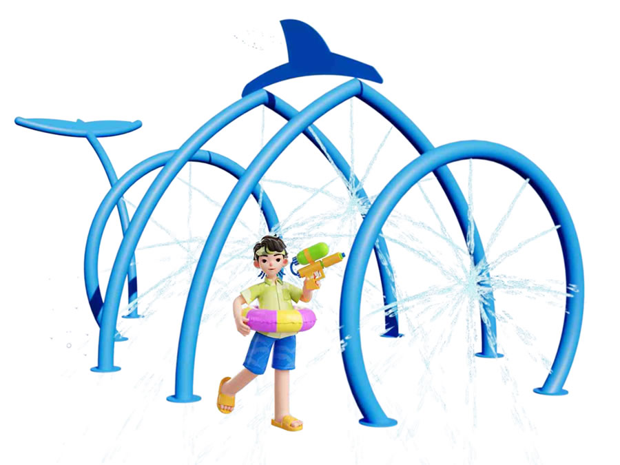 簡(jiǎn)筆鯨魚(yú)組合戲水小品